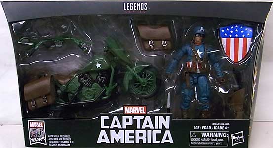 HASBRO MARVEL LEGENDS 2019 MARVEL 80 YEARS CAPTAIN AMERICA WITH MOTORCYCLE